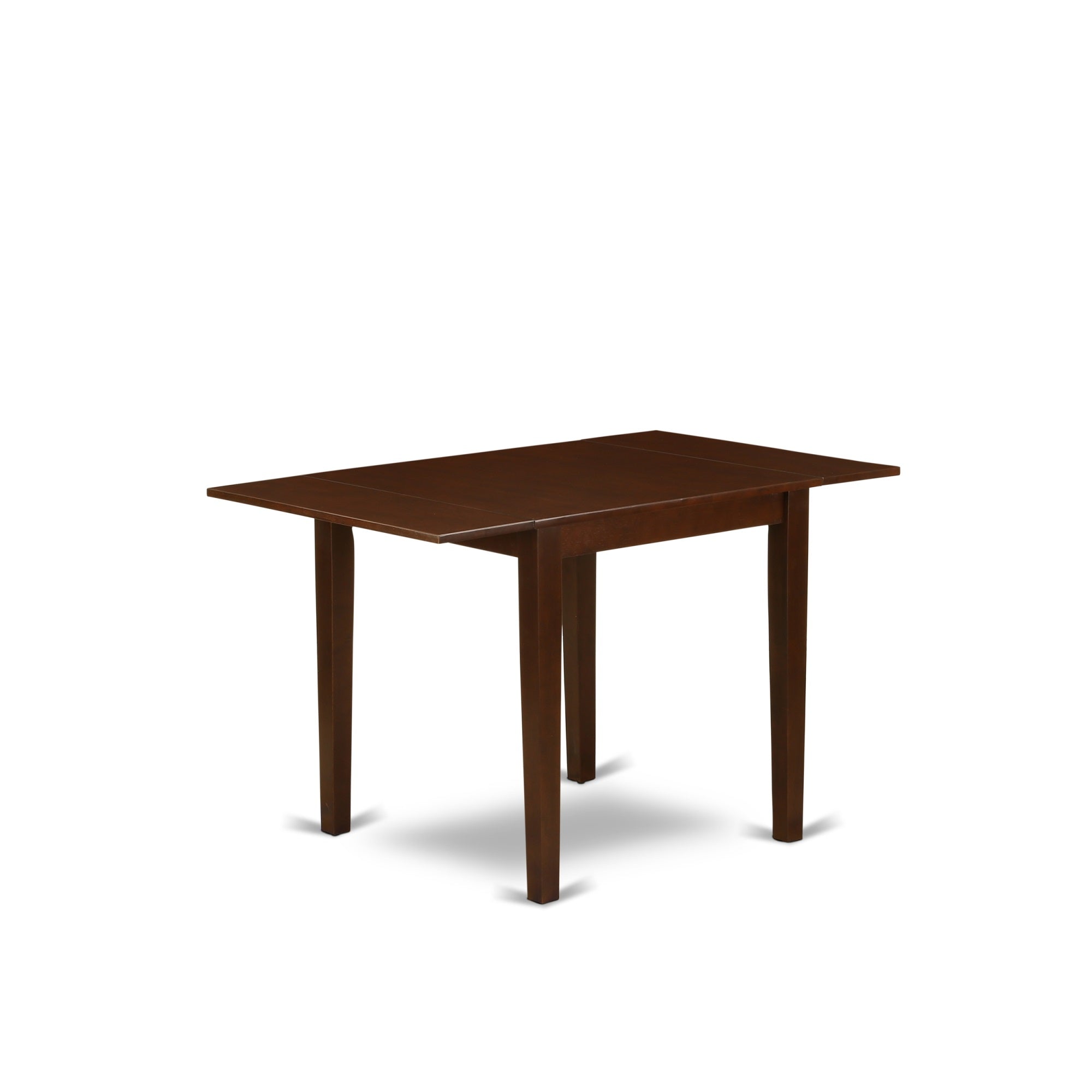 East-West Furniture Ndsi3-Mah-35 - A Dining Room Table Set Of Two Amazing Kitchen Chairs With Linen Fabric Doeskin Color And A Stunning Drop Leaf Rectangle Kitchen Table With Mahogany Finish