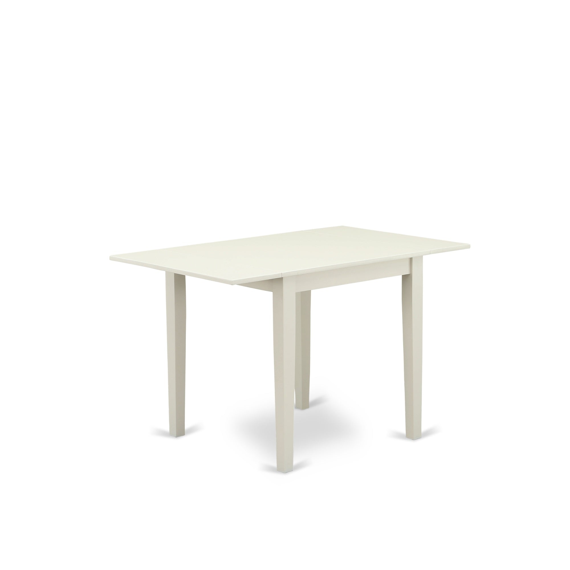 Ergode Ndsi5-Lwh-15 Wooden Dining Table Set - 4 Chairs, Linen Fabric Baby Blue, Drop Leaf Design, Superior Asian Wood, Easy Assembly & Cleaning