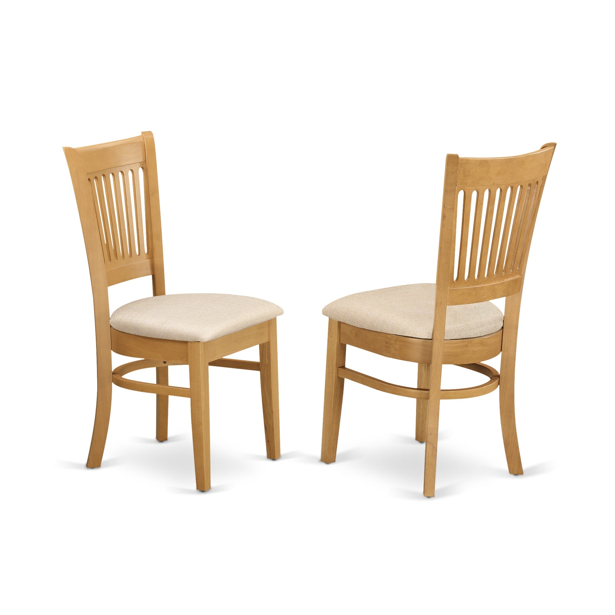 East West Furniture Ndva5-Oak-C, 5Pc Dinette Set For Small Spaces Includes A Dining Room Table And 4 Dinette Chairs With Linen Fabic Seat And Slat Back, Oak Finish