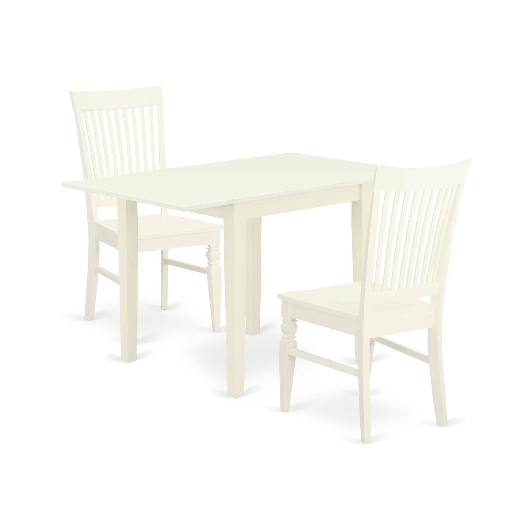 Casafoyer Ndwe3-Bch-W 3 Piece Modern Dining Table Set Contains A Rectangle Wooden Table With Dropleaf And 2 Kitchen Dining Chairs, 30X48 Inch, Black & Cherry
