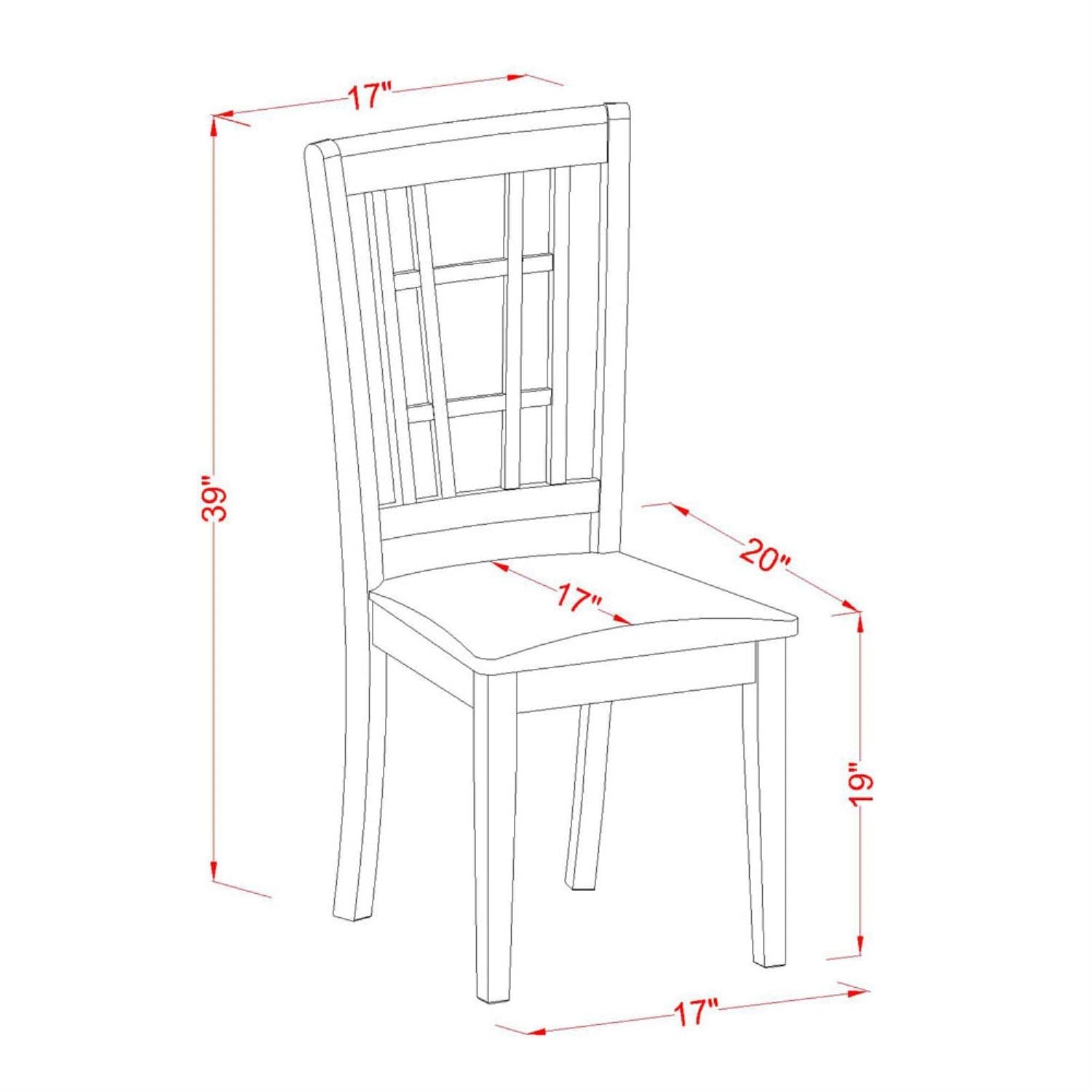 East West Furniture Nic-Blk-C Nicoli Kitchen Dining Linen Fabric Upholstered Wood Chairs