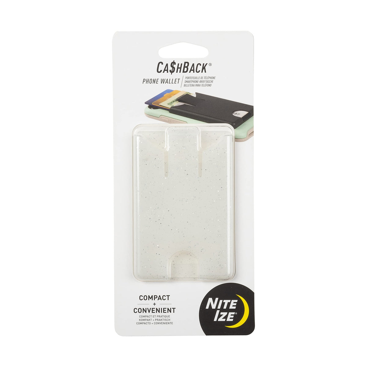 2023 Nite Ize Ca$Hback Phone Wallet, White Sparkle, Map: $5.39