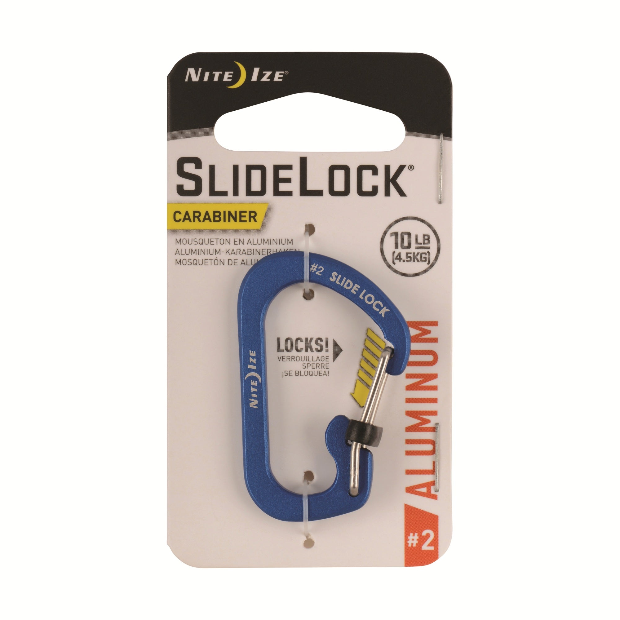 Csla2-03-R6 - Nite Ize Slidelock Carabiner Aluminum #2 - Blue