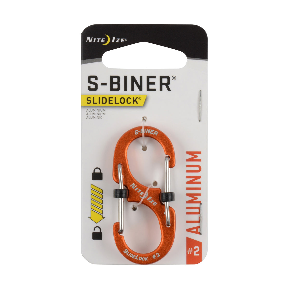Nite Ize S-Biner Slidelock Aluminum #2 - Orange