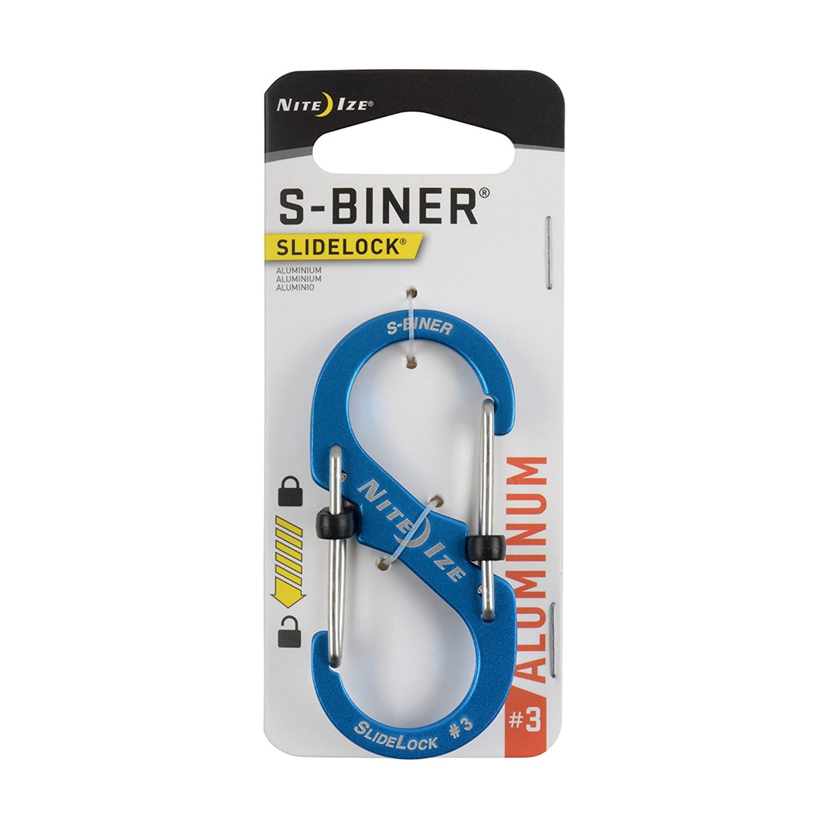 Nite Ize S-Biner Slidelock Aluminum #3 - Blue