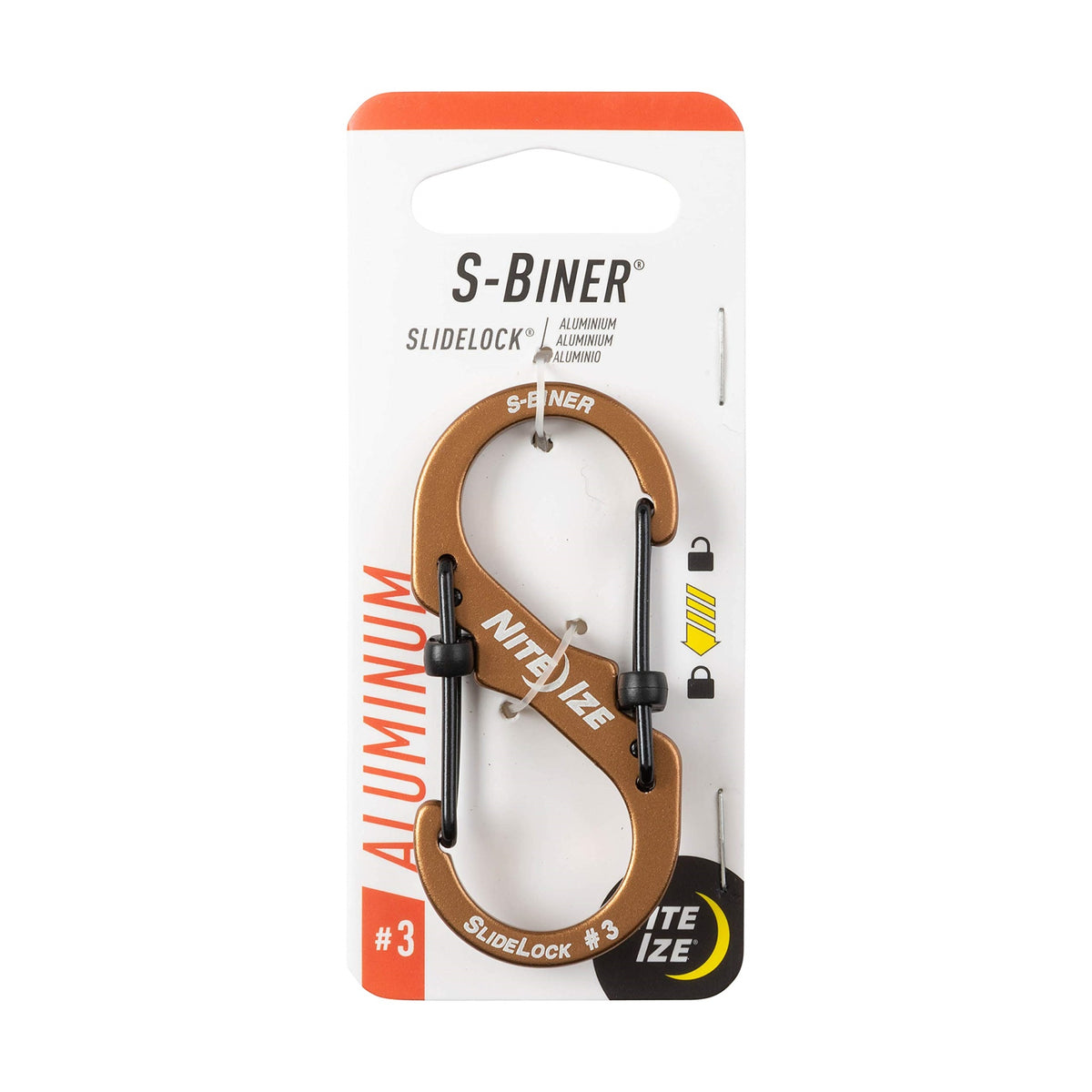 2023 Nite Ize S-Biner Slidelock Aluminum #3, Coyote, Map: $4.94