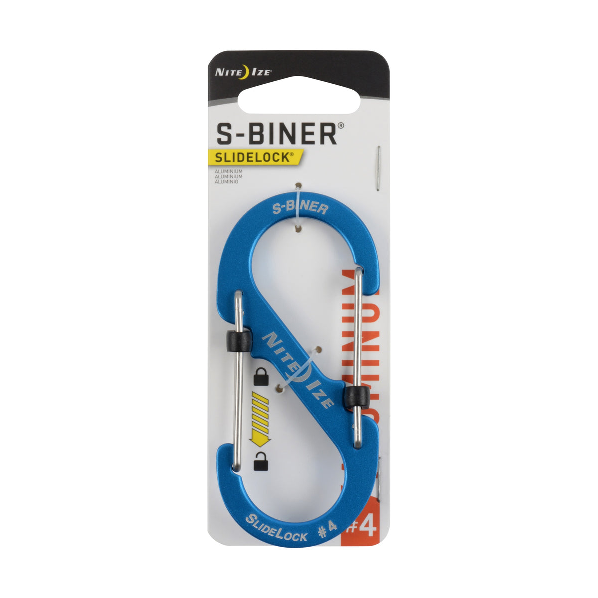 Nite Ize S-Biner Slidelock Aluminum #4 - Blue