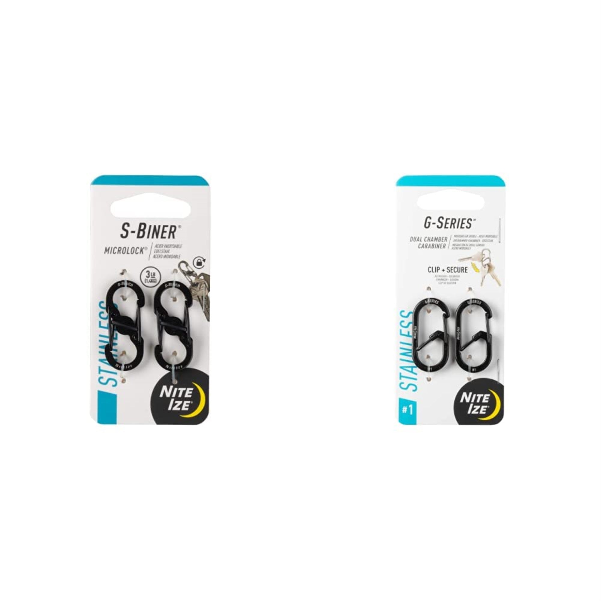 2021 Nite Ize S-Biner Microlock Aluminum, 2 Pack, Blue, Map:$ 4.39