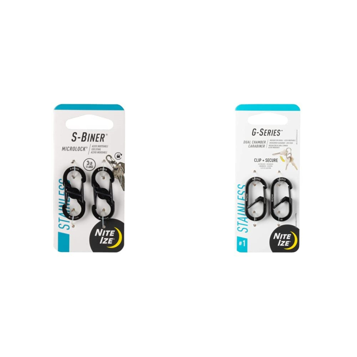 2021 Nite Ize S-Biner Microlock Aluminum, 2 Pack, Blue, Map:$ 4.39
