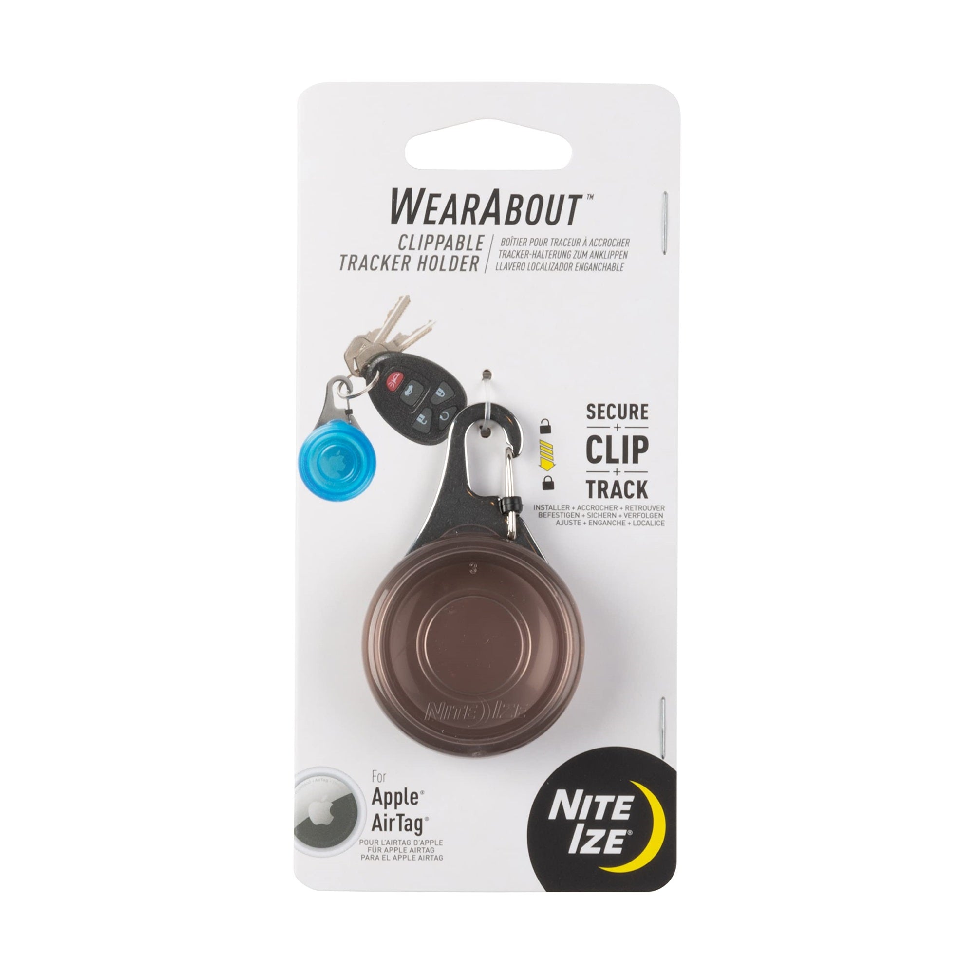 2023 Nit Ize Wearabout Clippable Tracker Holder - Smoke, Map: $8.99
