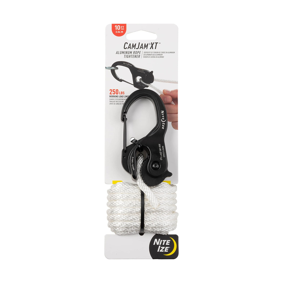 2023 Nite Ize Camjam Xt Aluminum Rope Tightener With 10 Ft. Rope, Large, Map: $17.99