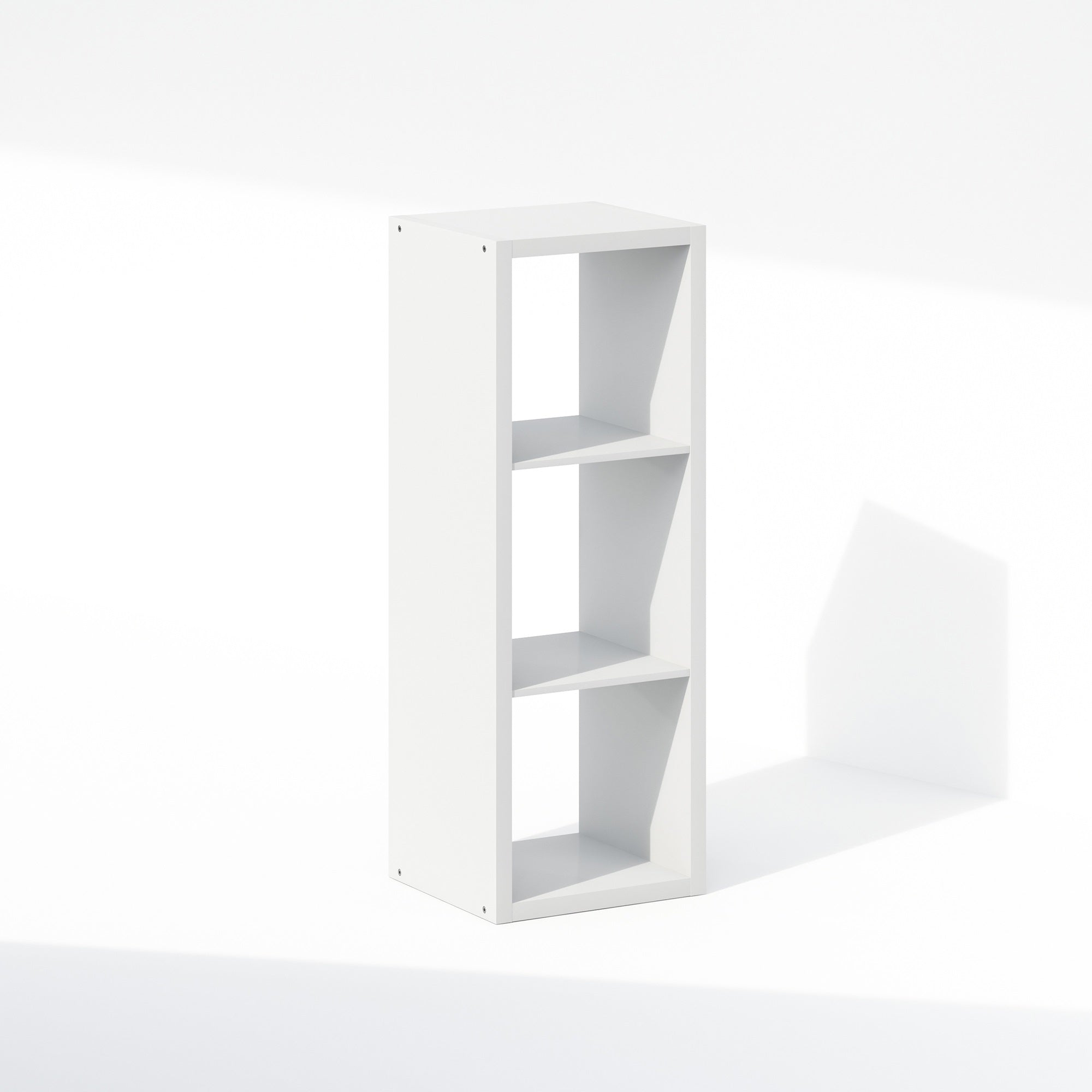Furinno Cubic Open Back Multipurpose Clothing & Closet Storage Organizer Shelf, 3-Cube, White