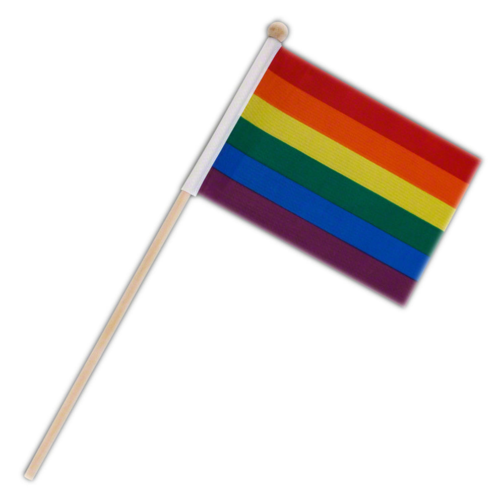Non Light Up Flag on Stick Pride Rainbow