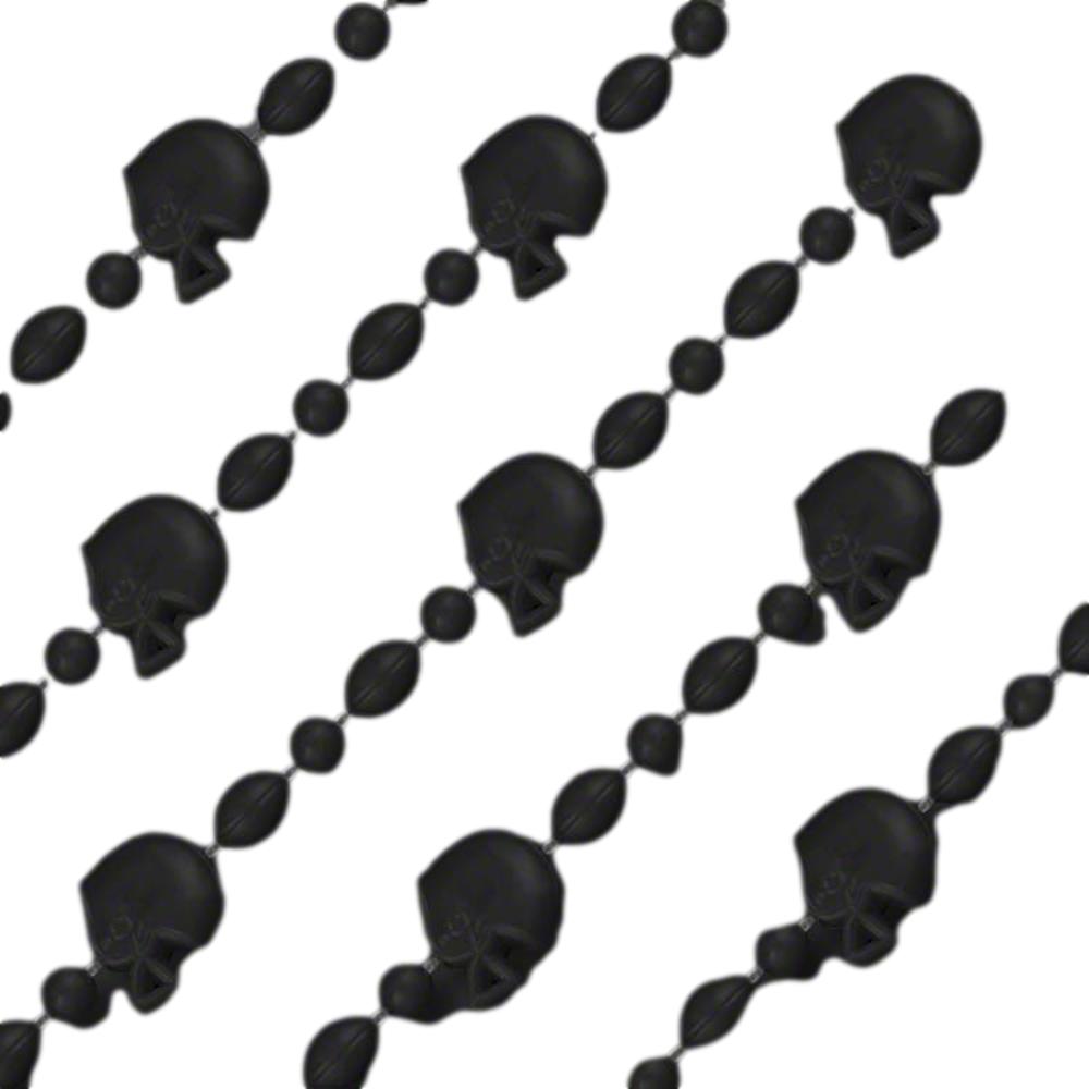 Football Helmet Bead Necklaces Non Metallic Black Pack of 12