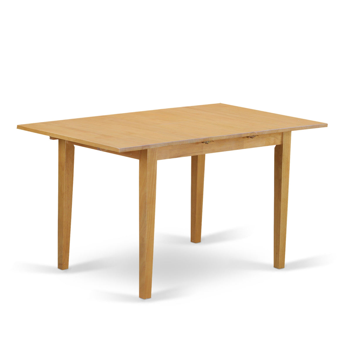 5 Pc Oak Dinette Set - Rectangular Table With Self-Storage Leaf And 4 Slat-Back Chairs - Reliable And Visually Appealing'