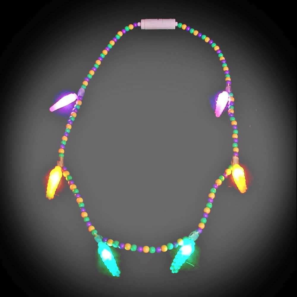 New Orleans Mystic Light Up Voodoo Carnival Krewe Necklace for Mardi Gras