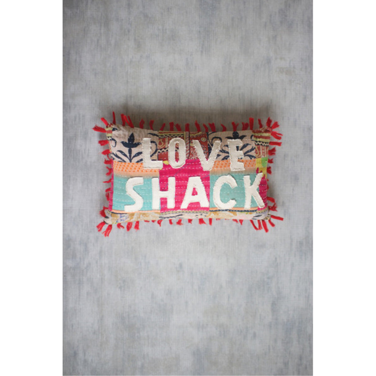 Love Shack Kantha Pillow