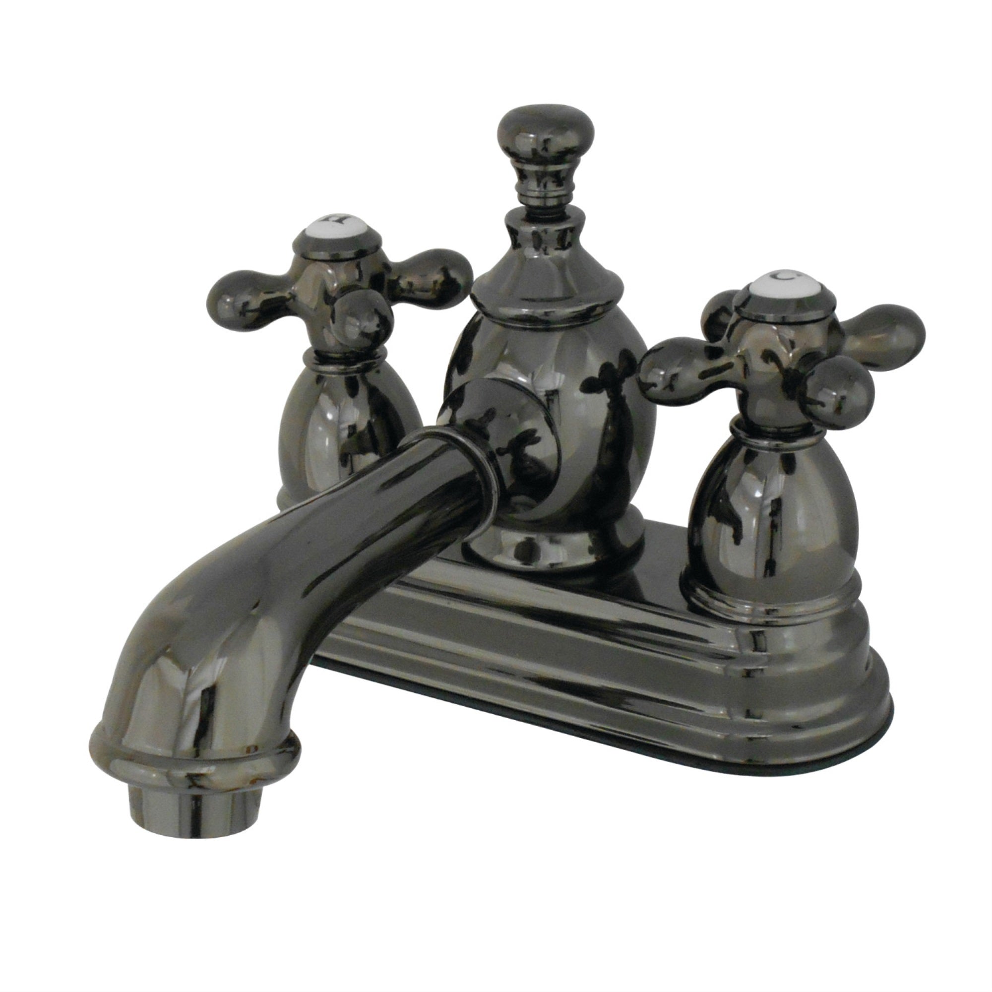Kingston Brass Ns7000Ax 4 In. Centerset Bathroom Faucet, Black Stainless Steel