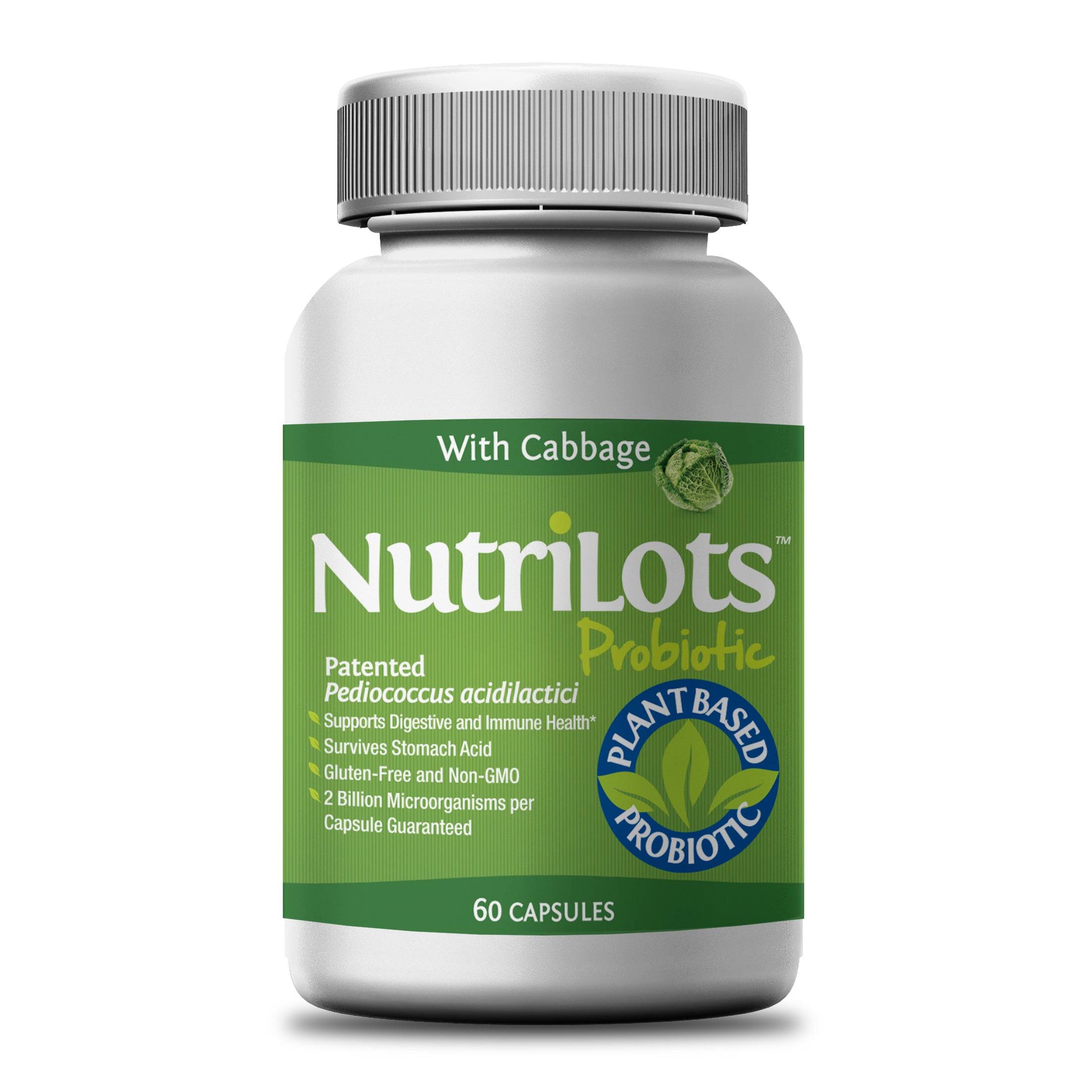 NutriLots with cabbage-patentedplant based premium probiotics with cabbage powders