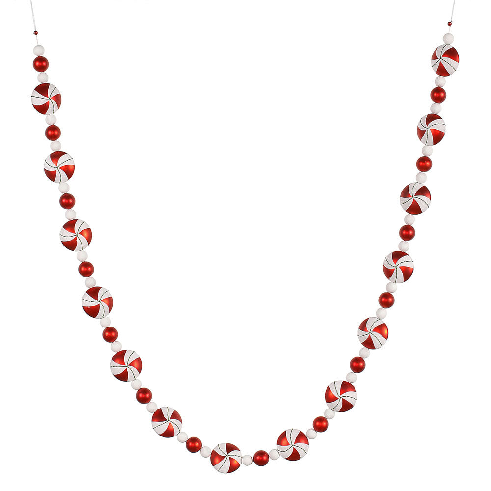 Vickerman 6' X 60mm Red-White Candy Garland 1/Bx - O127203