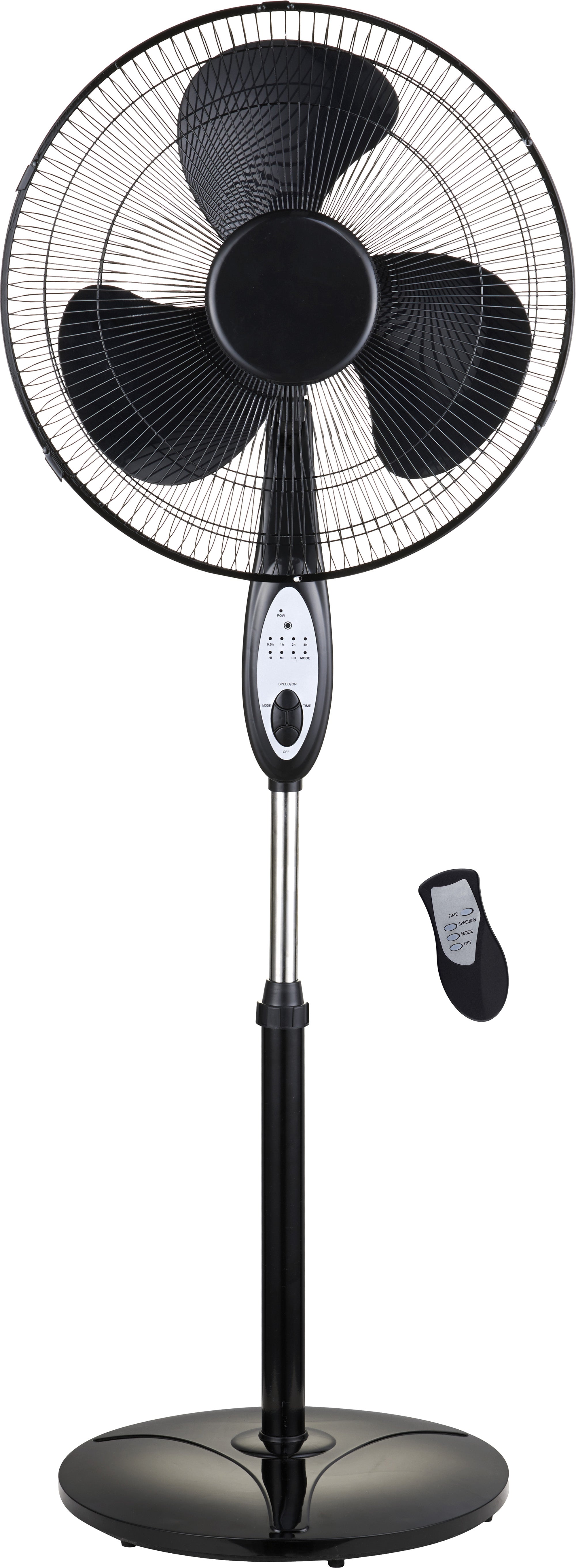 Optimus F1872 Black Fan 18 Inch Oscillating Stand Remote