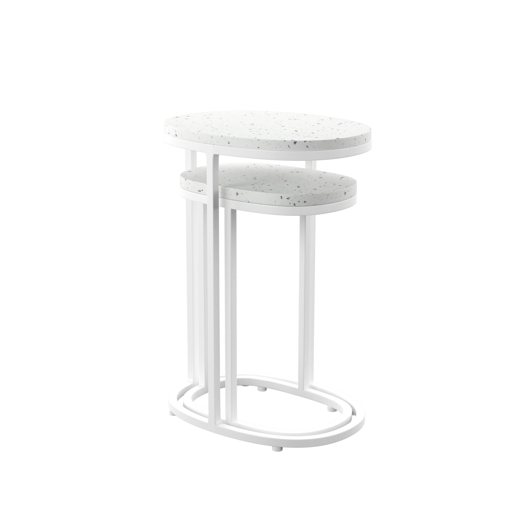 Vicanno Terrazzo Outdoor Nesting Tables  2Pc Set