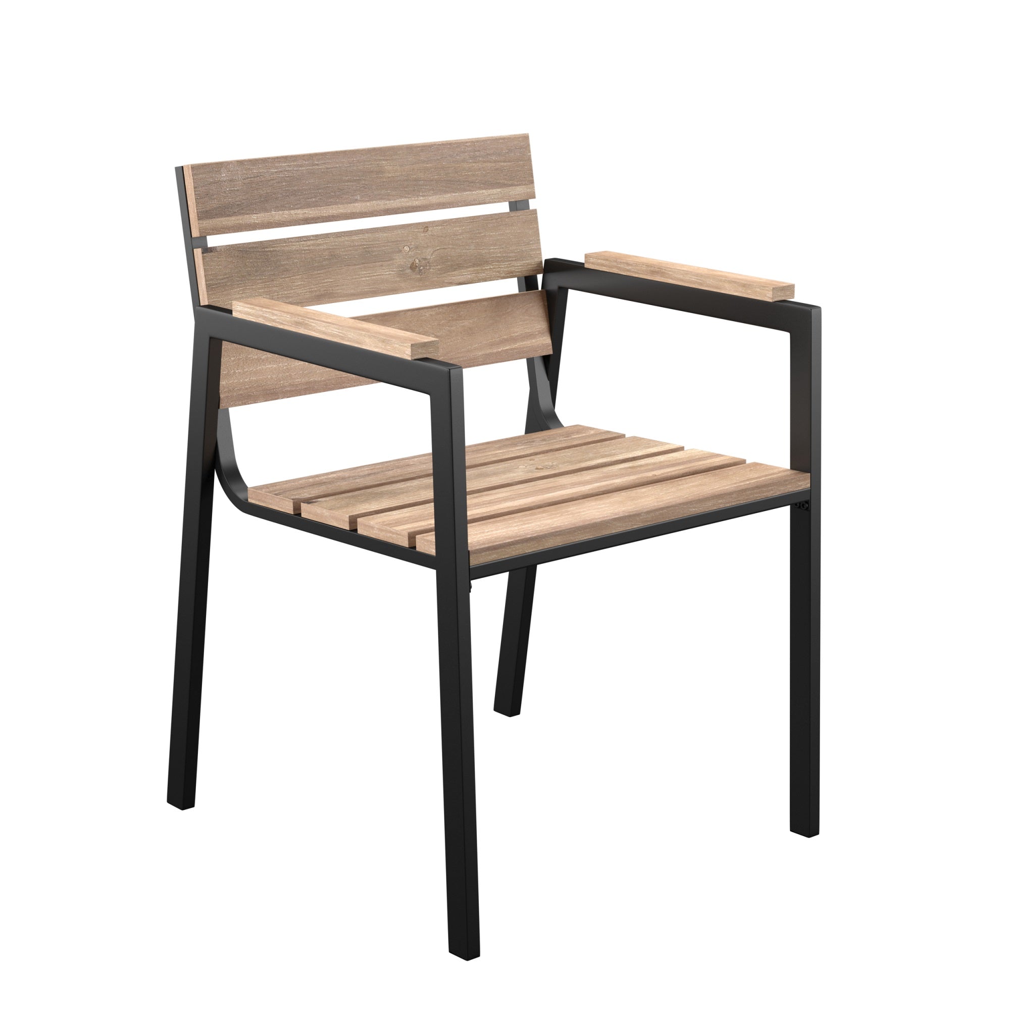 Standlake Slatted Outdoor Chairs  2Pc Set