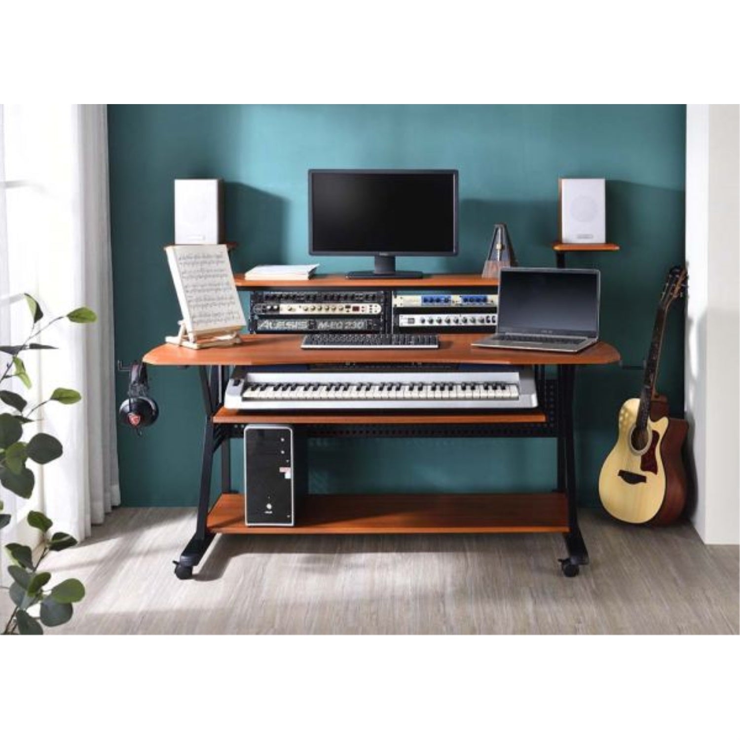 OF00990 - Music Desk, Cherry & Black Finish - Willow