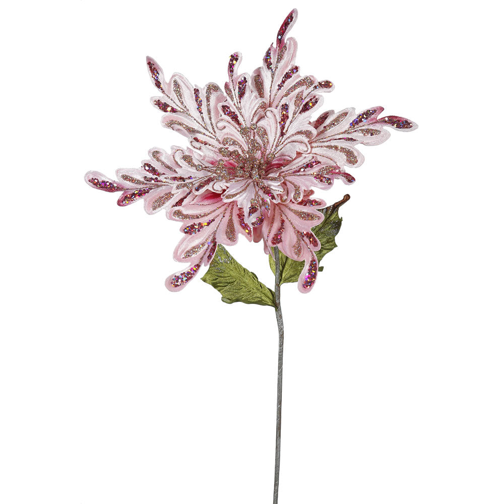 Vickerman 31″ Pink Poinsettia, 15″ Flower 3/Bag - OF160109