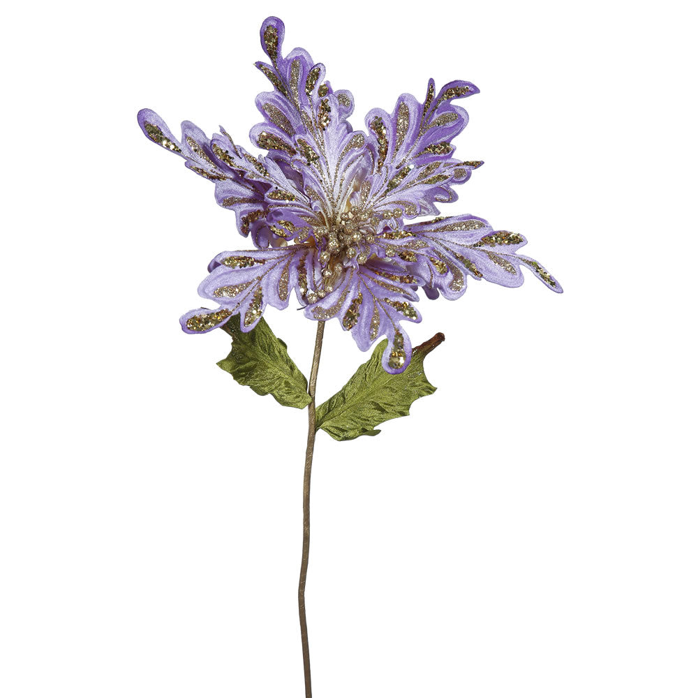Vickerman 31″ Violet Poinsettia, 15″ Flower 3/Bag - OF160126