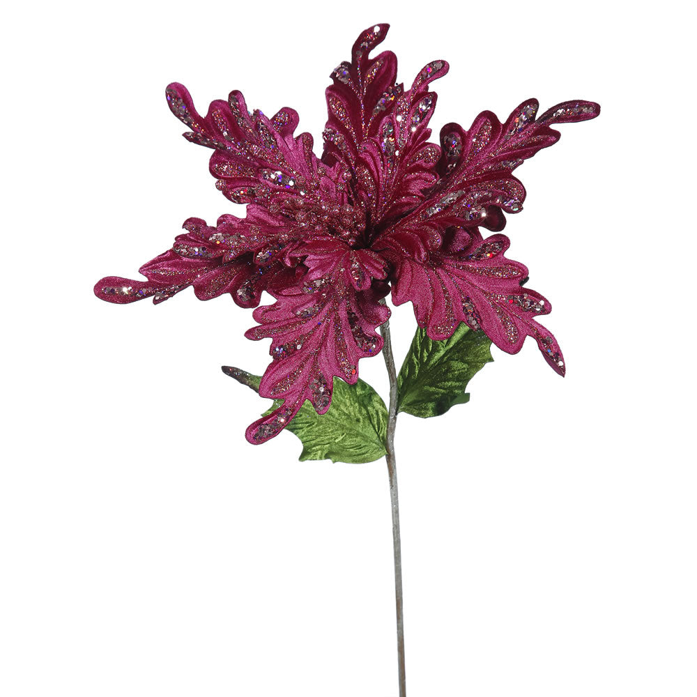 Vickerman 31″ Mauve Poinsettia, 15″ Flower 3/Bag - OF160145