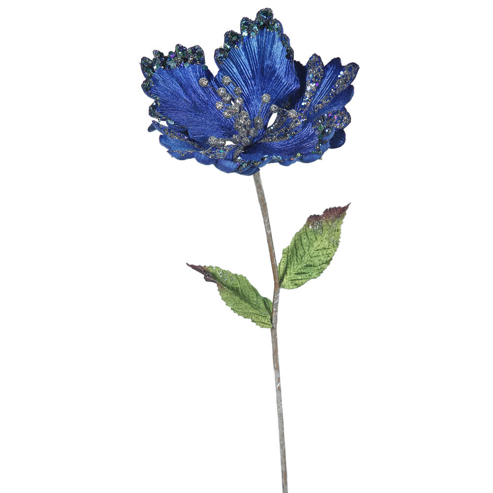 Vickerman 23″ Blue Hibiscus, 8″ Flower 3/Bag - OF160302