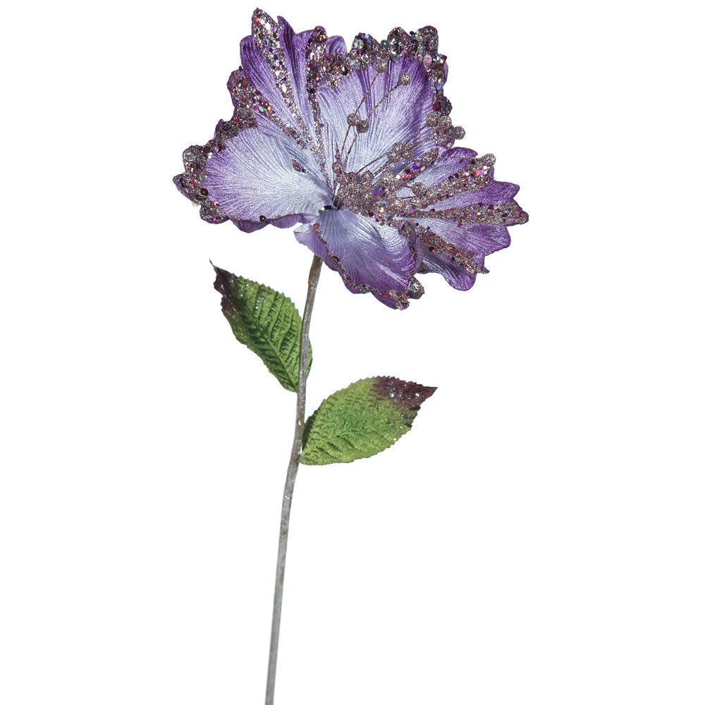 Vickerman 23″ Purple Hibiscus, 8″ Flower 3/Bag - OF160306