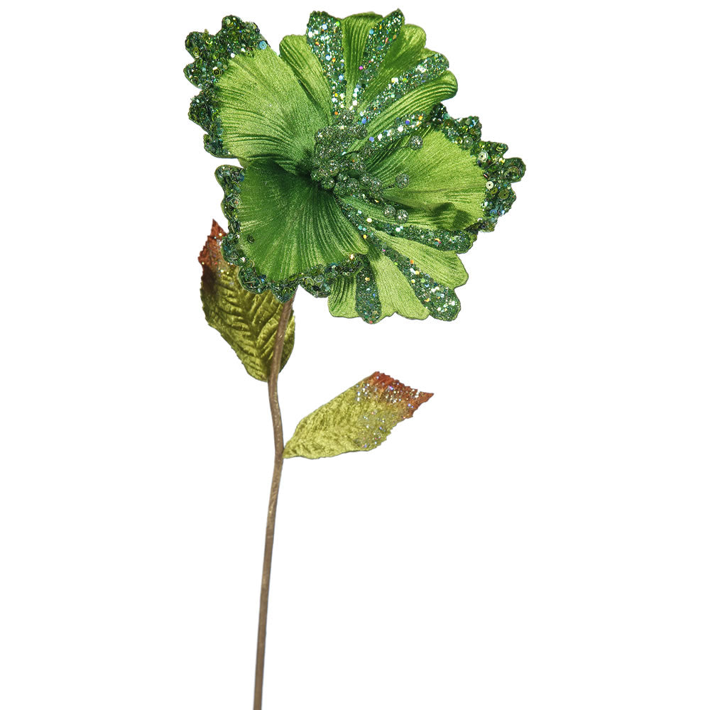 Vickerman 23″ Lime Hibiscus, 8″ Flower 3/Bag - OF160313