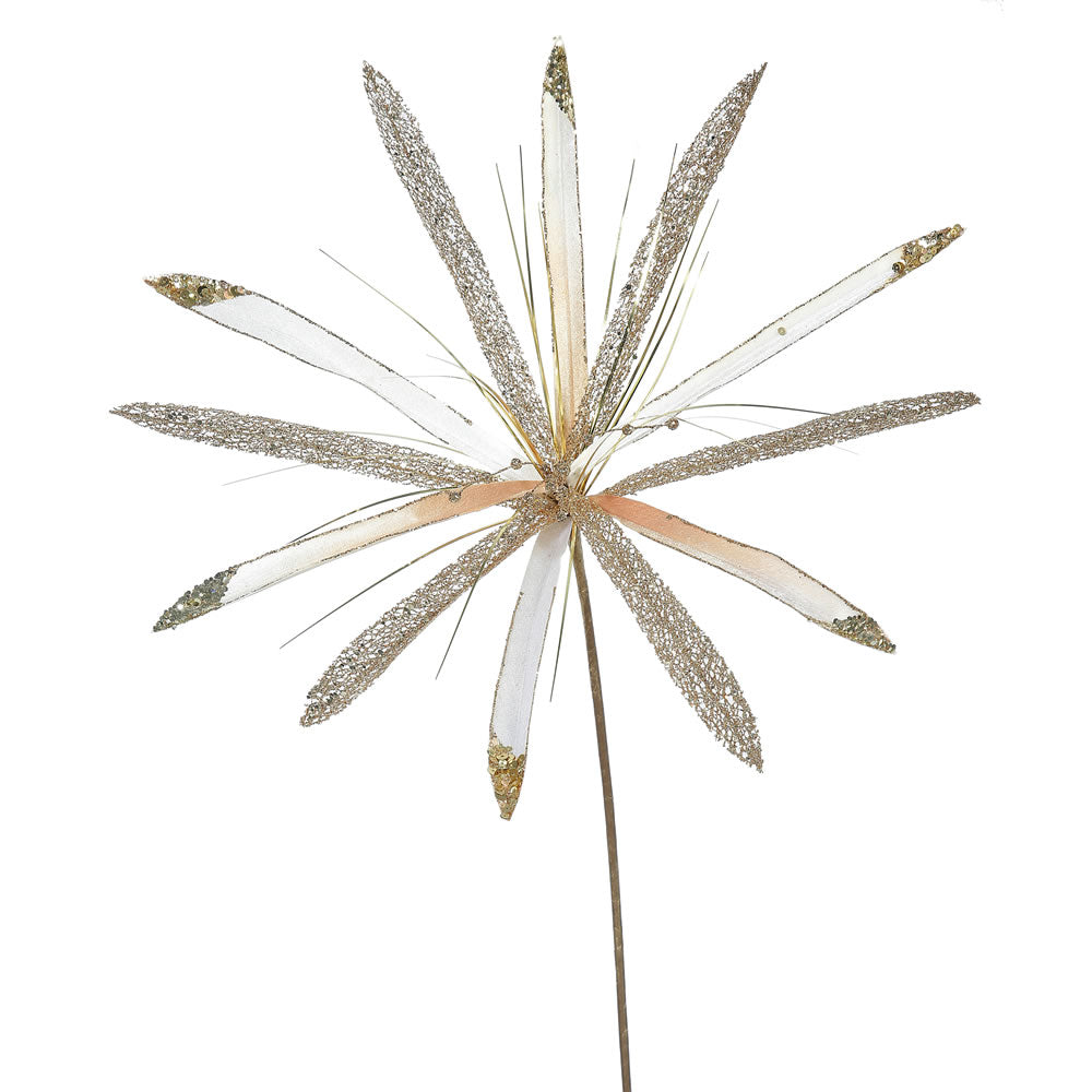 Vickerman 24″ Rose Gold Papyrus, 20″ Flower 3/Bag - OF160548
