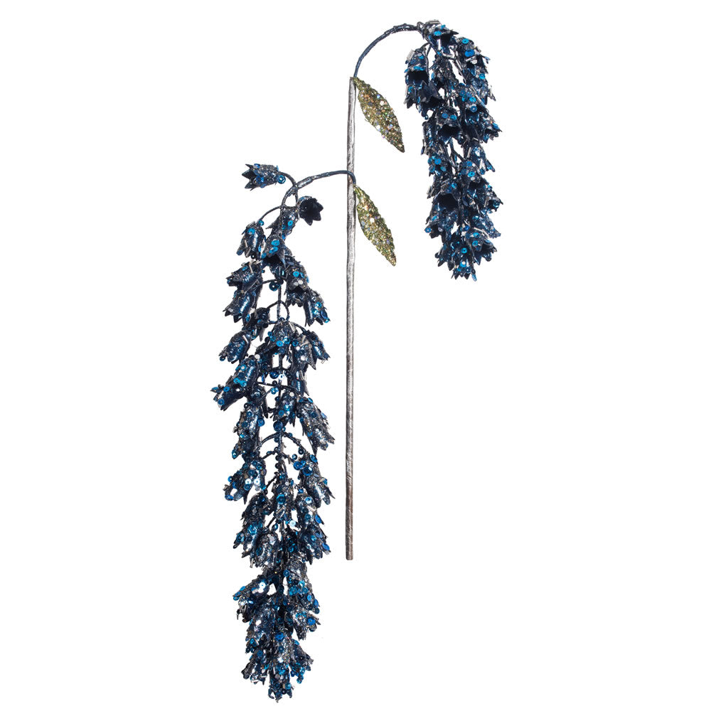 Vickerman 20” Blue Glitter Hanging Foxglove 3/Bg - OF180402