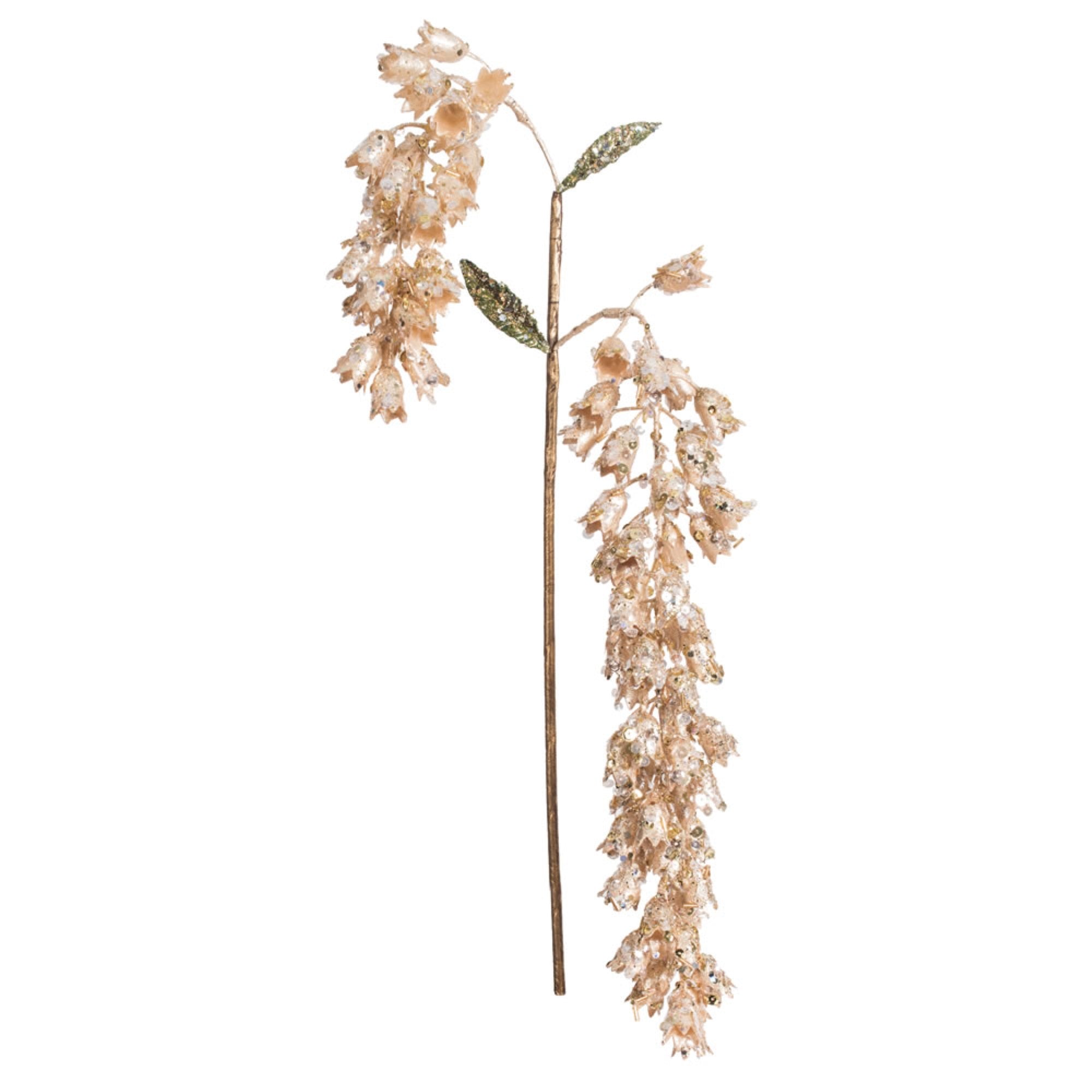 20” Gold Glitter Hanging Foxglove 3/Bg