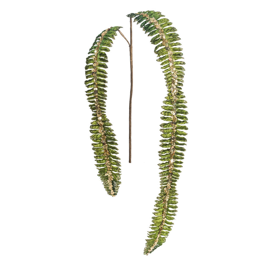 Vickerman 20” Green Fern Glitter Spray 3/Bag - OF180604