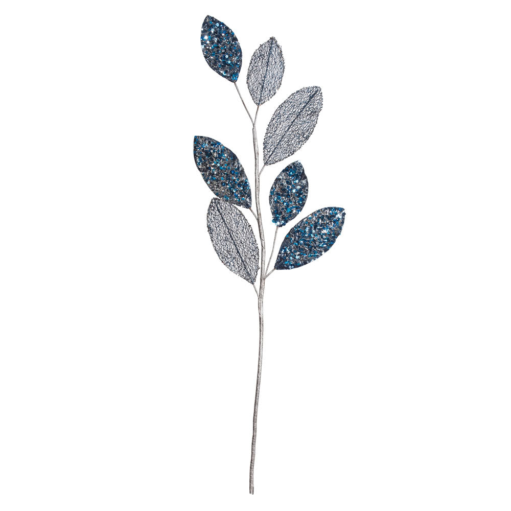 Vickerman 20” Blue Mesh Apple Leaf Spray 3/Bg - OF180802