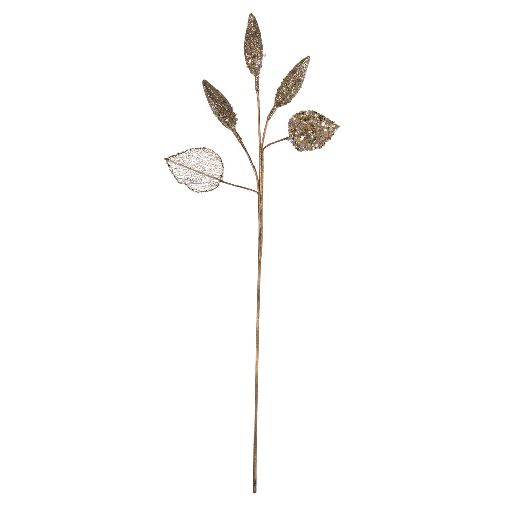 Vickerman 20” Gold Magnolia Bulb Spray 3/Bg - OF181008