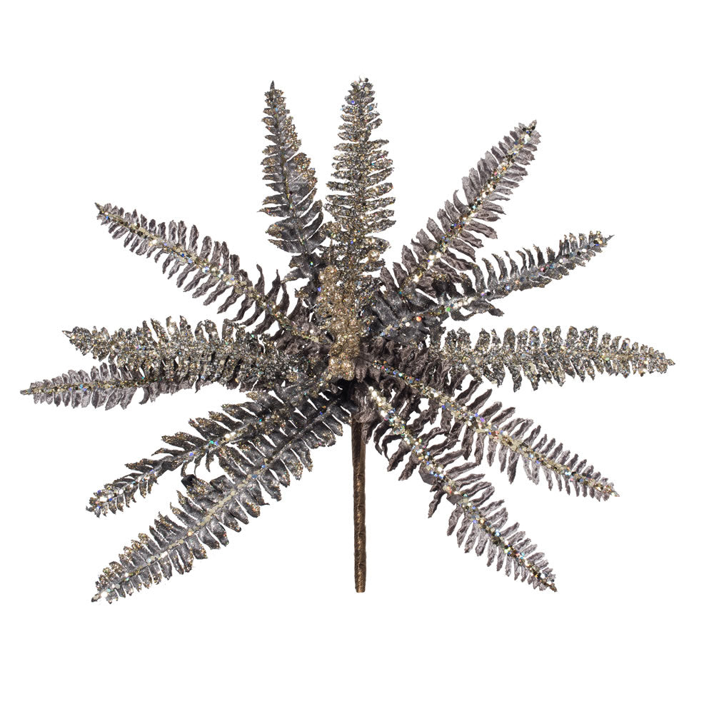 Vickerman 20” Silver Fern Flower Spray 3/Bg - OF181607