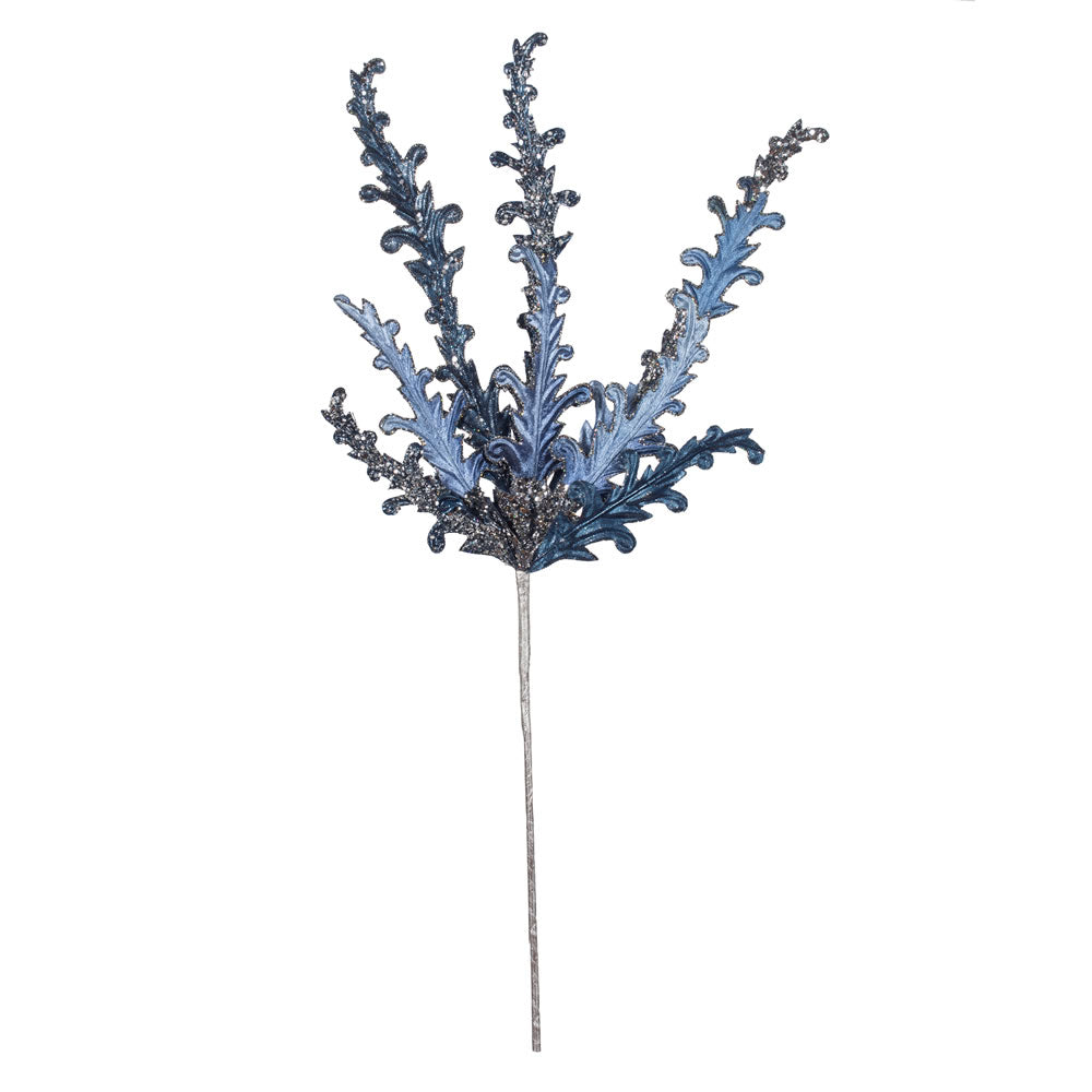 Vickerman 20” Blue Petal Flower Spray 3/Bg - OF181702