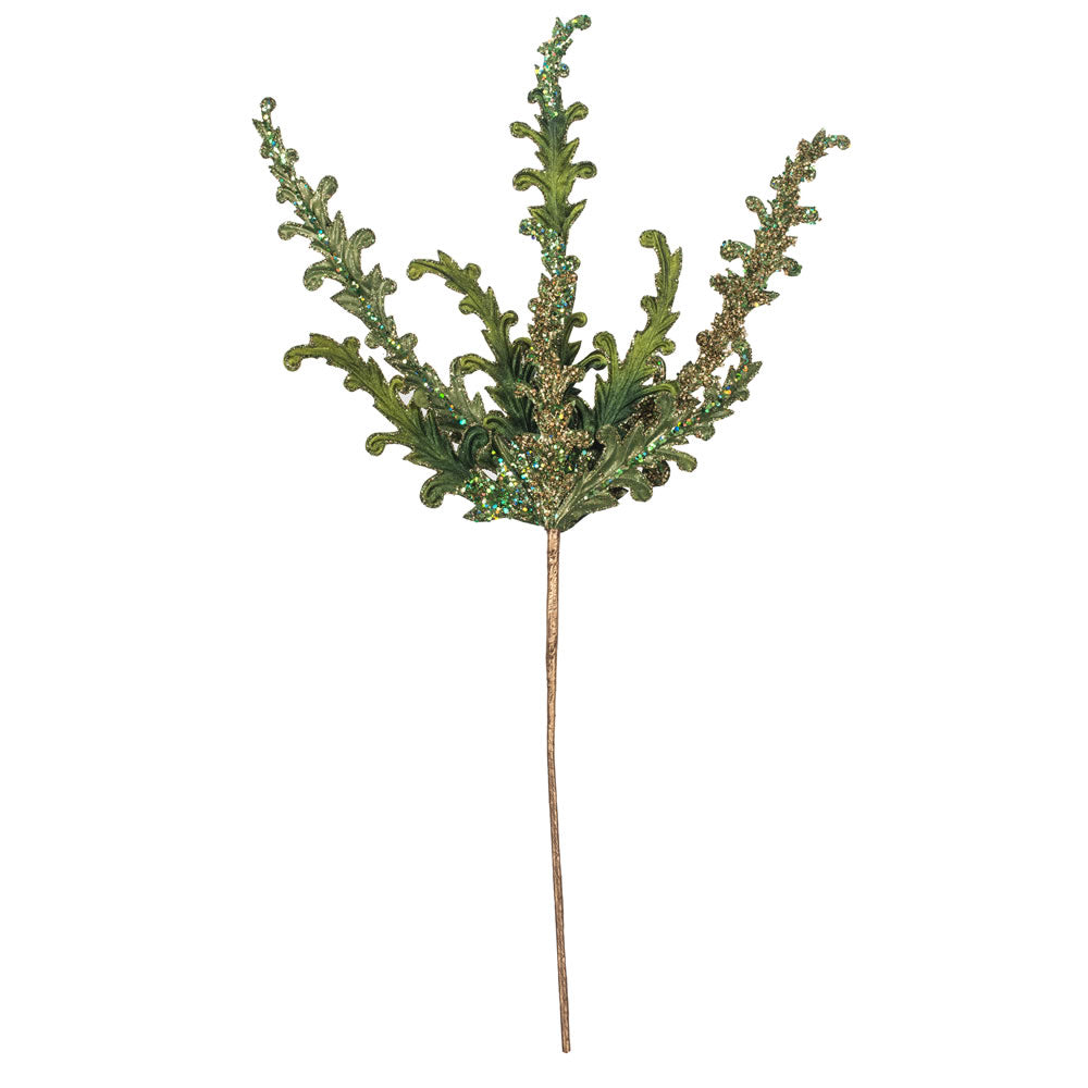 Vickerman 20” Green Petal Flower Spray 3/Bg - OF181704