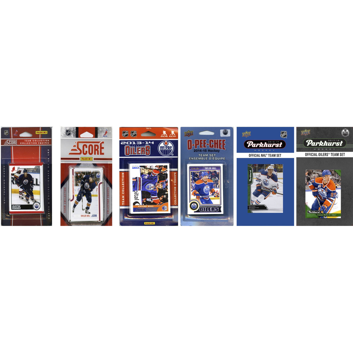 Nhl Edmonton Oilers 6 Different Licensed Trading Card Team Sets