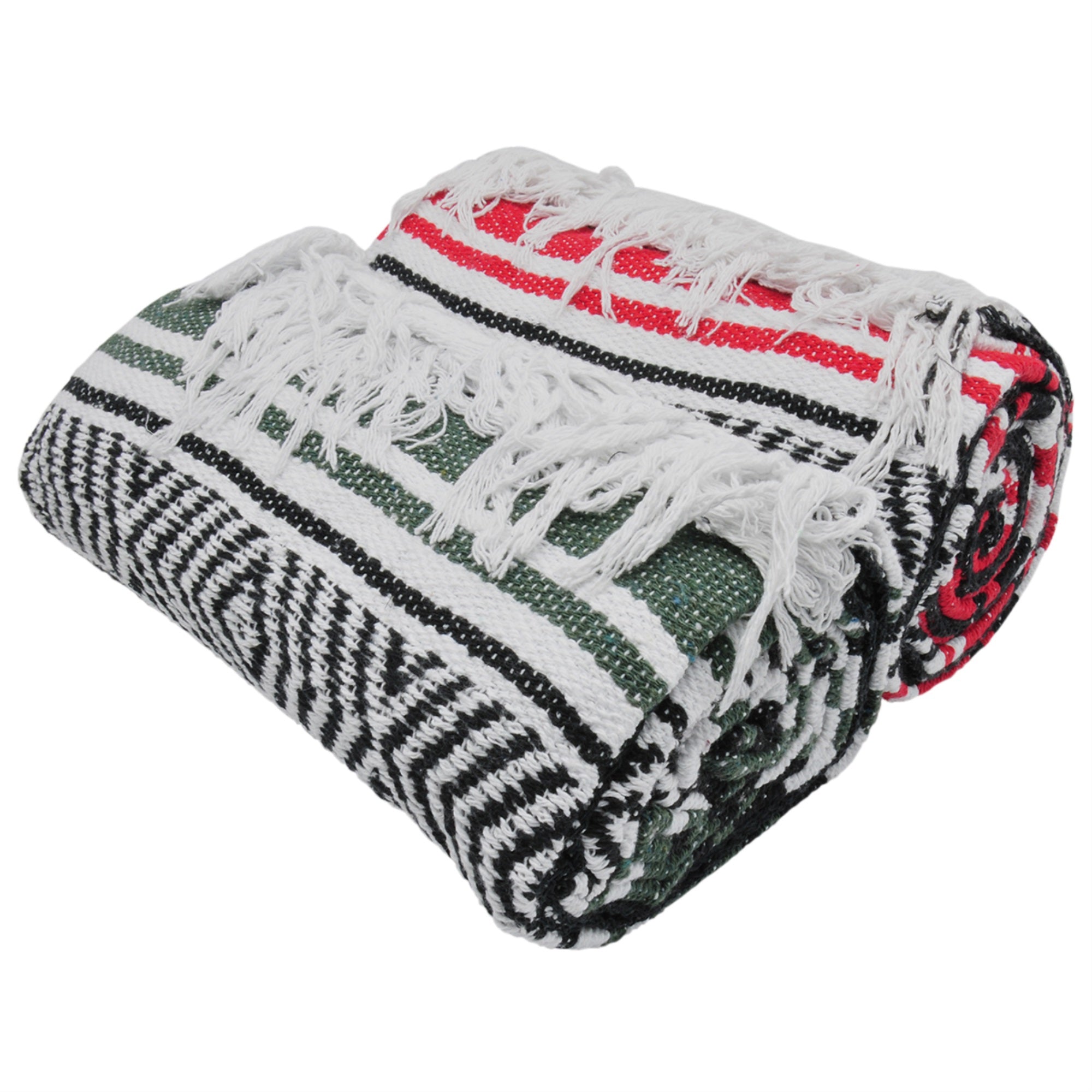Blackcanyon Gear Falsa Blanket Rolled Cotton Blend Ol124 Mexican Style Saddle Yoga Beach Blanket Aztec Throw Colorful Serape - 4Ft X 6Ft