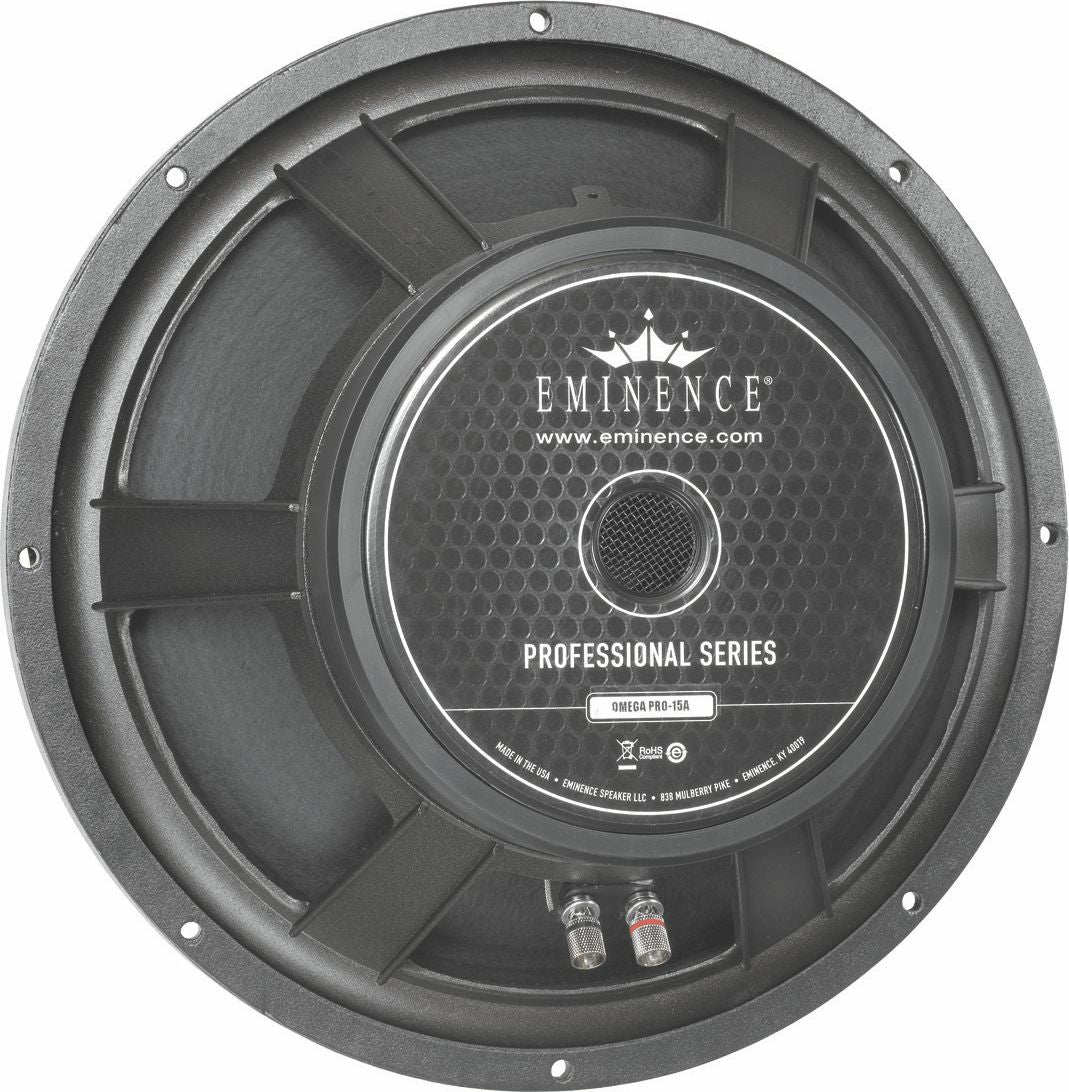 15-in Pro Audio Subwoofer 4-in Voice Coil / 8 Ohms / 109 oz. Ferrite magnet / Musical Instrument Bass Guitar Vented Scoop Loading