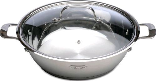 Cook & Serve 5-1/2-Quart Pan W/Lid Made From Quality Stainless Steel For Gas Or Induction