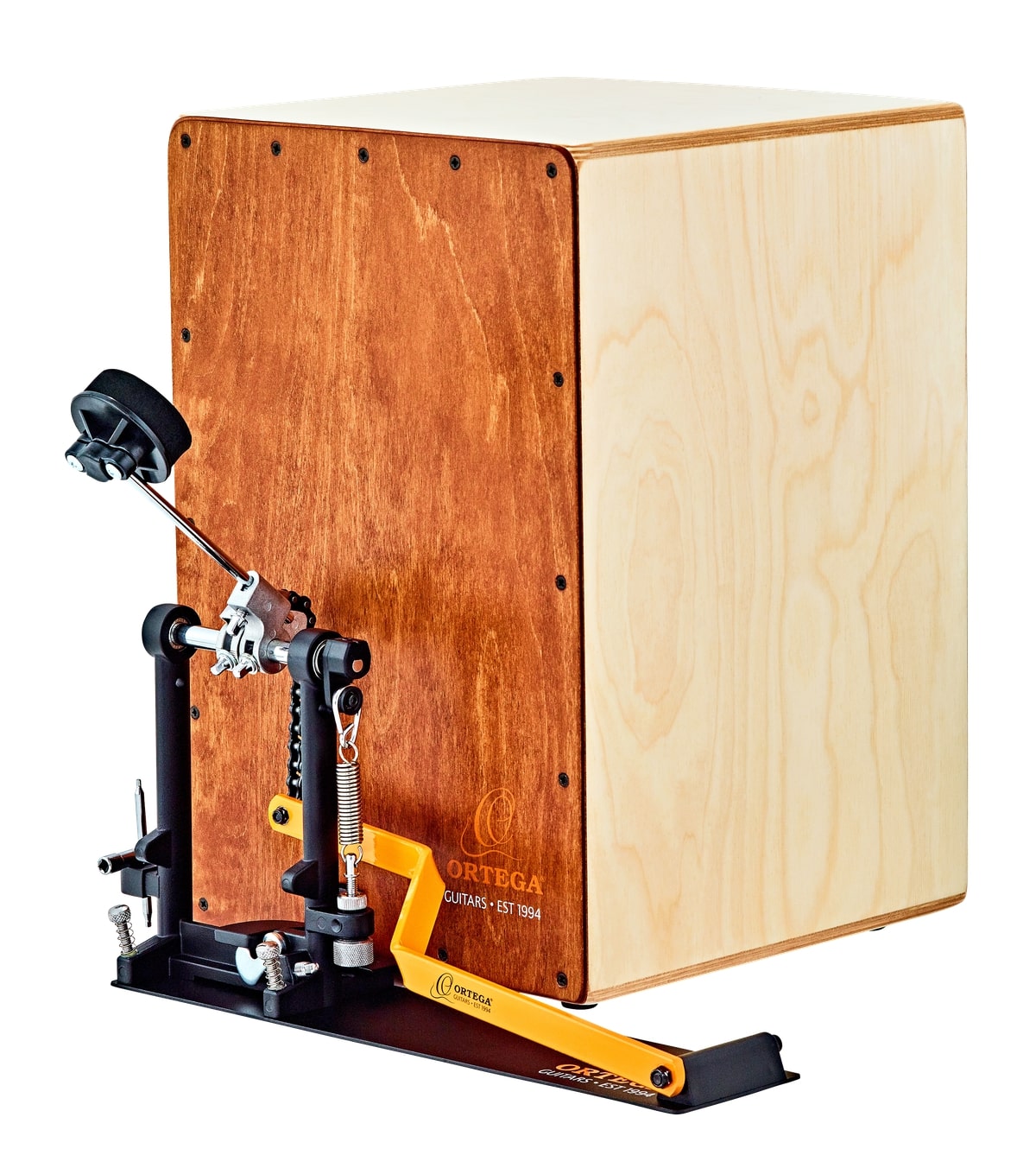 Ostbcj-L-Bu - Hands Free Percussion - Stomp Box Cajon Bundle Incl. Cajon, Left-Foot Pedal Plus 2 X Bags
