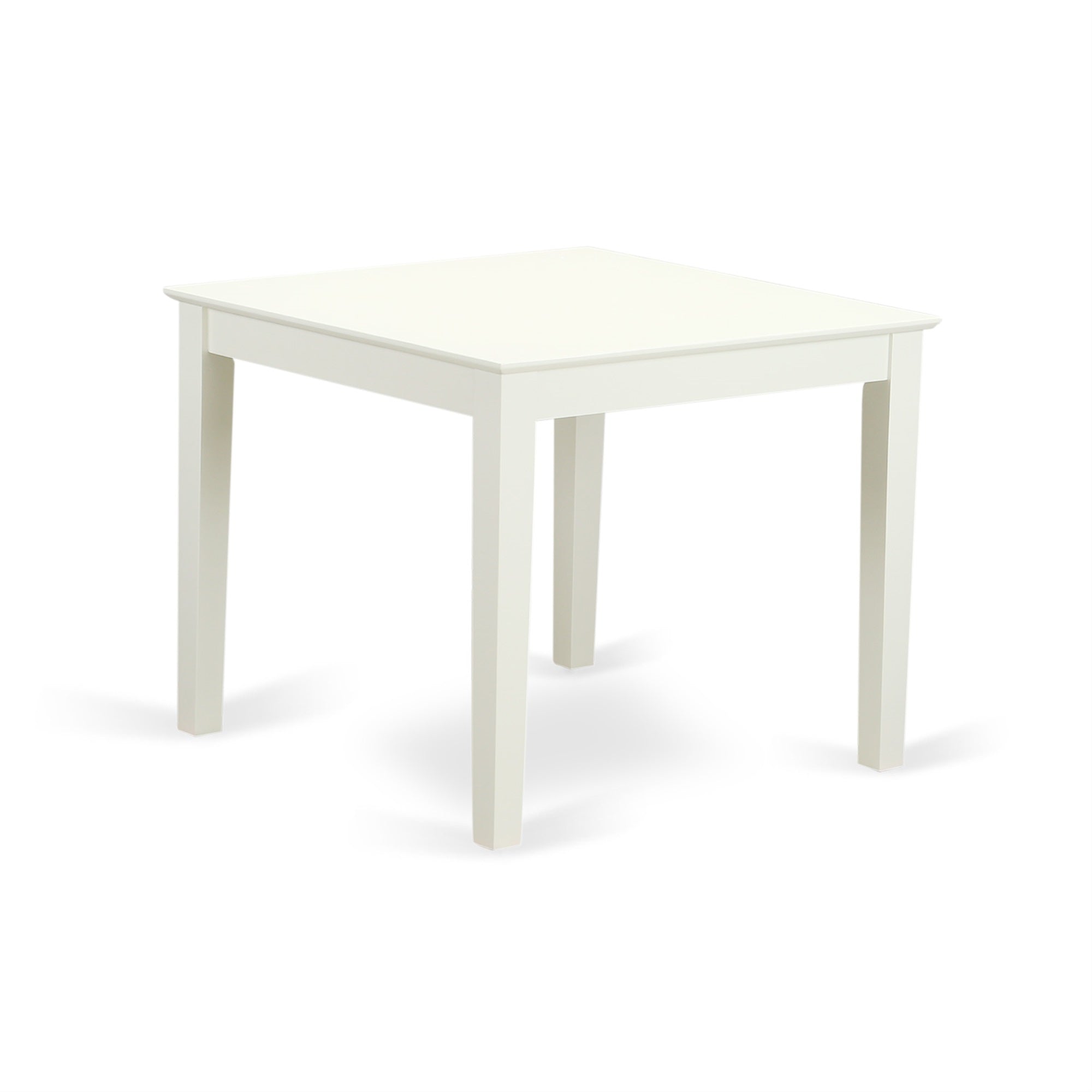 Modern 5Pc Square Dining Set - 36' Table & 4 Chairs, Linen White Finish, Solid Wood, Sleek Design, Comfortable Seating, Easy Assembly'