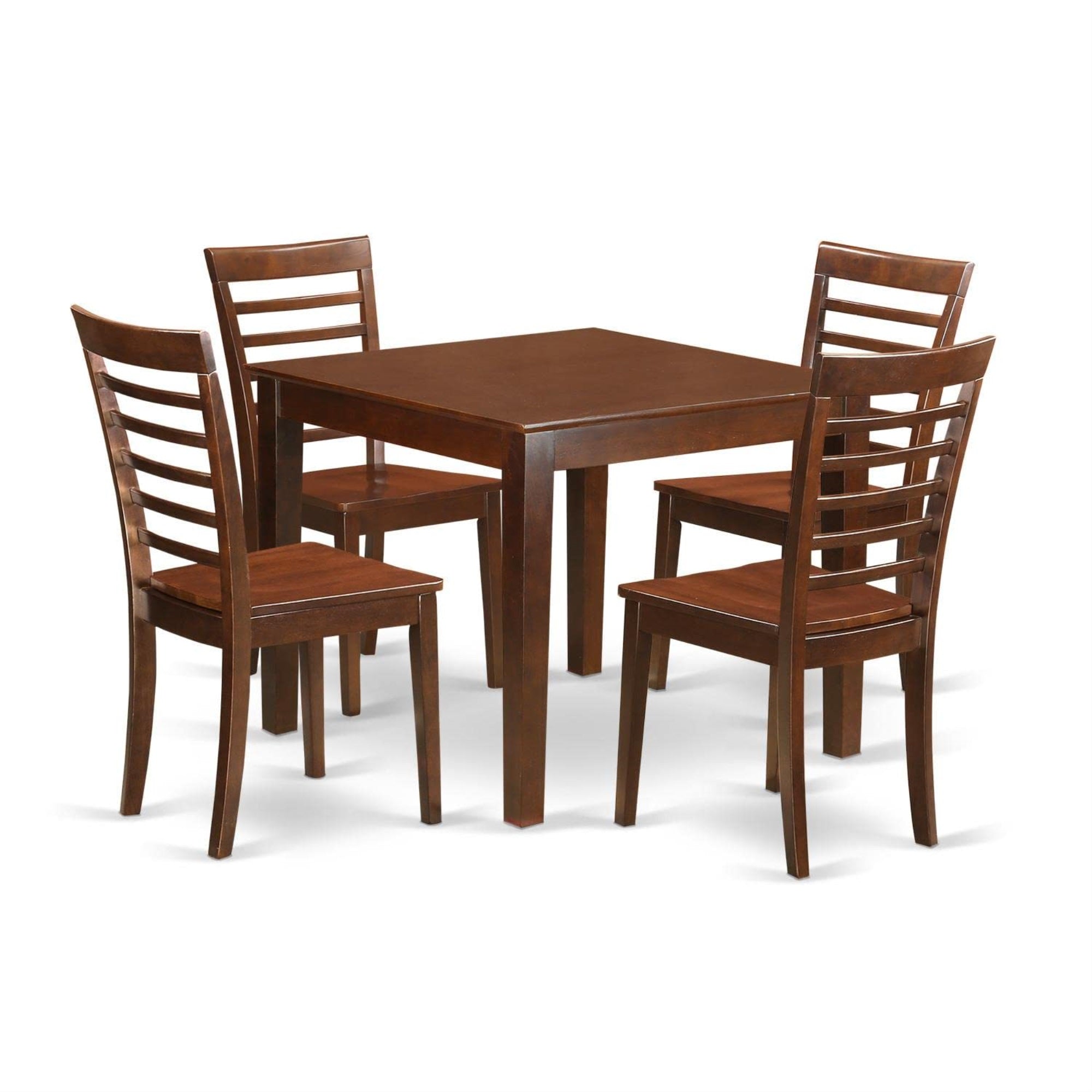 Casafoyer Oxml5-Mah-W 5 Piece Dining Set For 4 Includes A Square Kitchen Table And 4 Dinette Chairs, 36X36 Inch